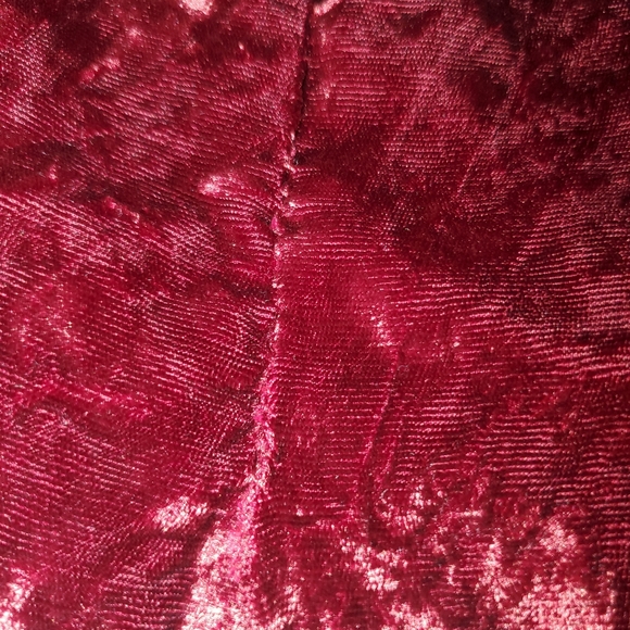 Vintage Roberta Red crushed velvet dress size Small 5/6 burgundy - Picture 10 of 10